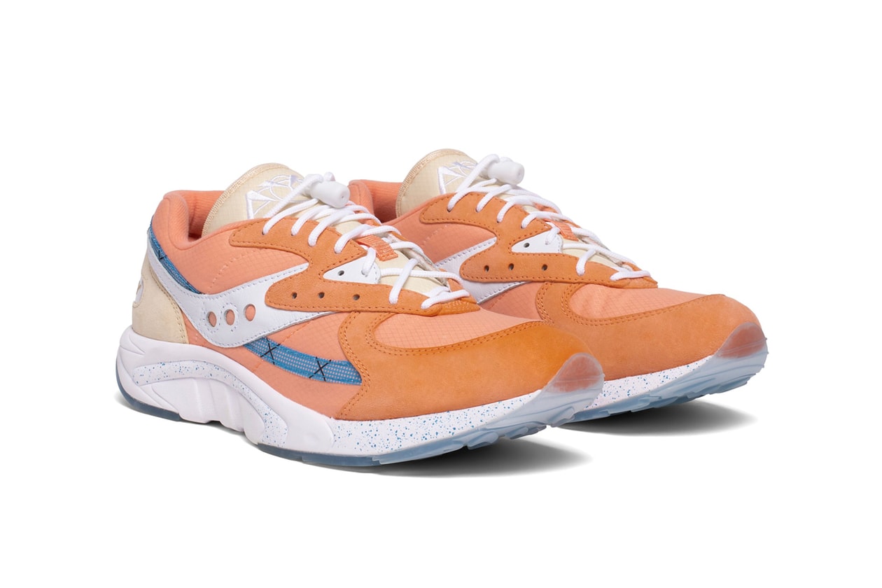 saucony aya peaches and cream orange white blue tan release date info photos price