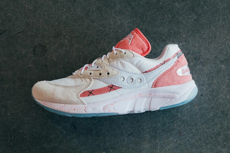 saucony aya peaches and cream orange white blue tan release date info photos price