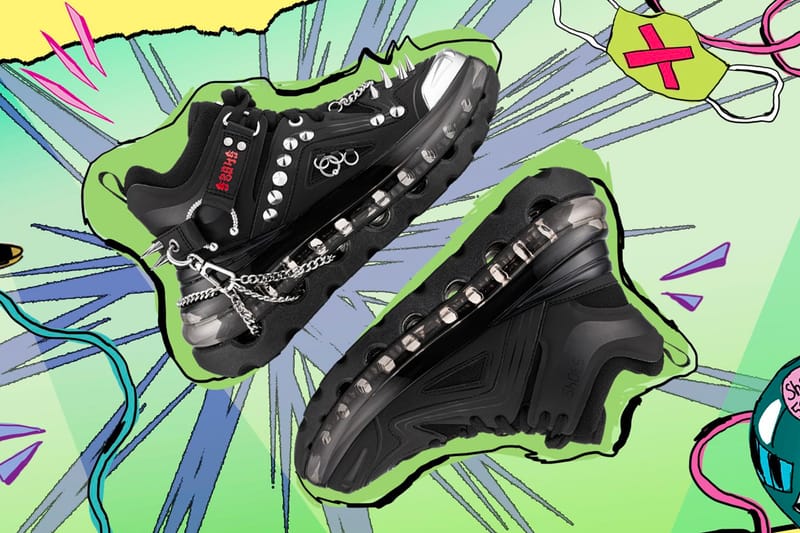 SHOES 50345 Looks to Punk for Bump'Air High Top "Black Gothic" Pack