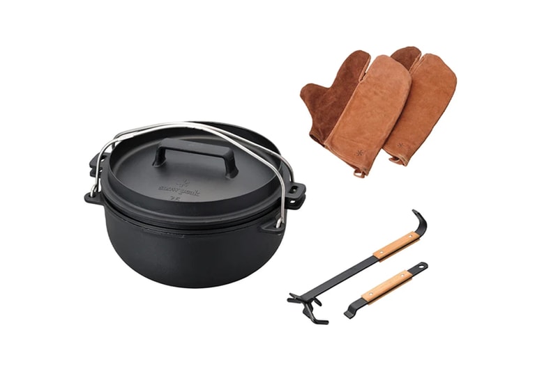 Snow Peak Takibi Cooking Set Releasee Info fire and grill cast iron oven 26cm lifter pro set gloves camper's mitten 