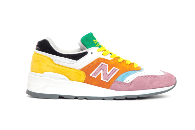 new balance staud activewear 997 convertible bag sneakers colorful colourful rainbow drops trainers
