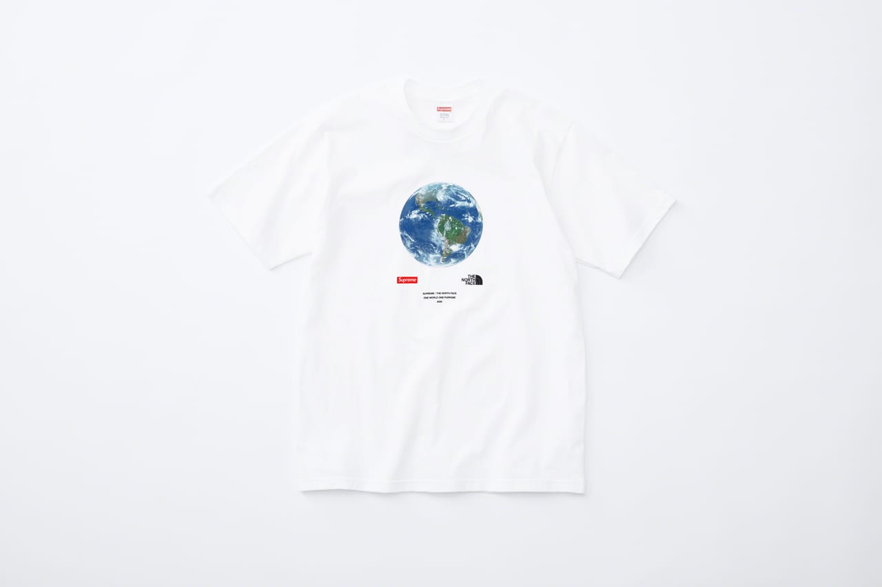 supreme and north face t shirt