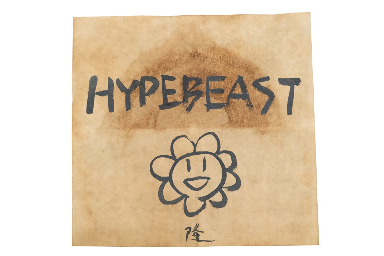 takashi murakami coffee filter artwork quarantine videos process flowers calligraphy screen print