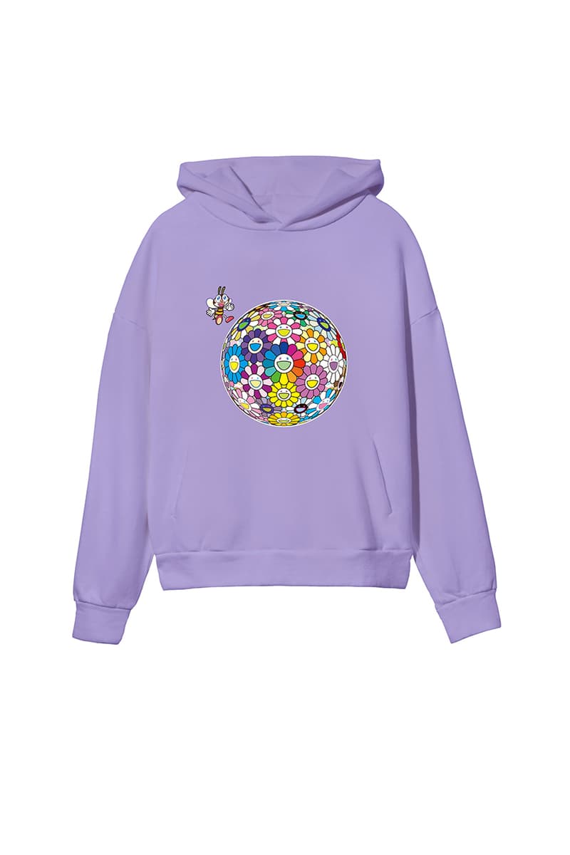 Takashi Murakami x PANGAIA World Bee Day 2020 Capsule Collection Sustainability GOTS Cotton Milkywire Bee the Change Fund Flower Ball Saffron Yellow Cobalt Blue Orchid Purple Release Information