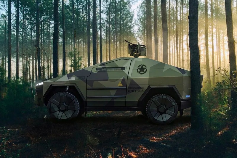 Tesla Cybertruck Electric Military Electric Future Renders Military EV Electric Vechicles post-apocalyptic elon Musk 