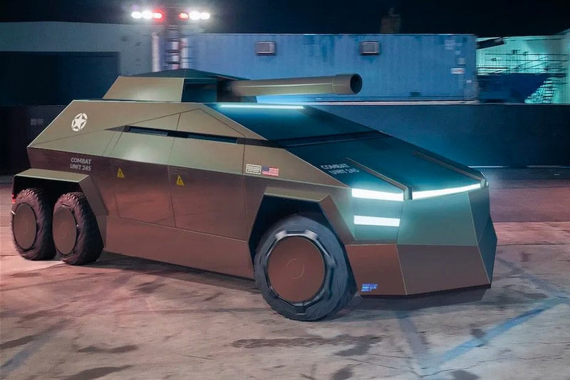 Tesla Cybertruck Electric Military Electric Future Renders Military EV Electric Vechicles post-apocalyptic elon Musk 