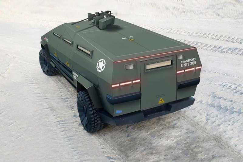 Tesla Cybertruck Electric Military Electric Future Renders Military EV Electric Vechicles post-apocalyptic elon Musk 