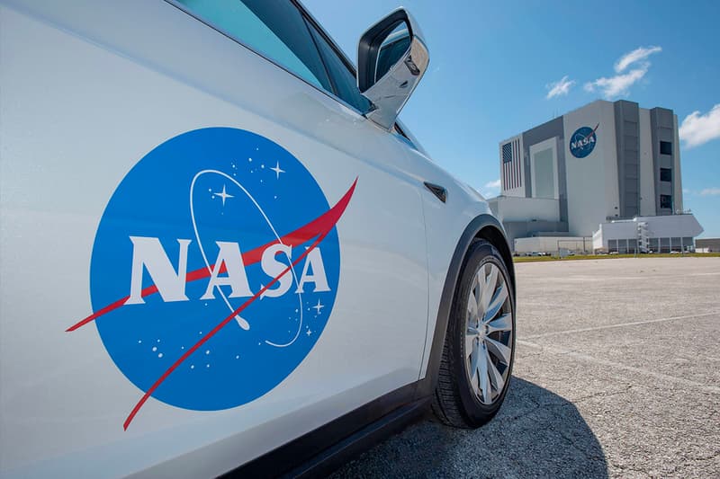 Tesla Model X SUV NASA Outfitted Edition electric car spacex dragon demo 2 falcon 9 launch astronauts Bob Behnken Doug Hurley International Space Station meatball identifier