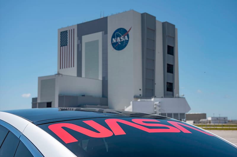 Tesla Model X SUV NASA Outfitted Edition electric car spacex dragon demo 2 falcon 9 launch astronauts Bob Behnken Doug Hurley International Space Station meatball identifier