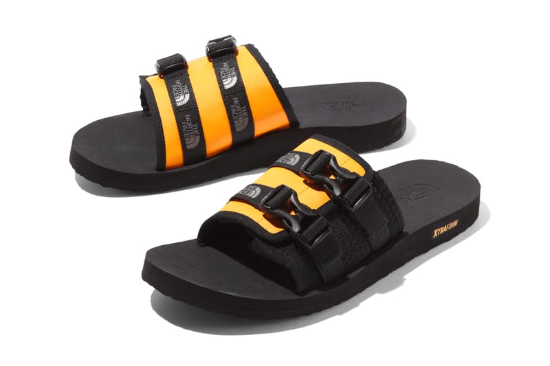 north face slides black