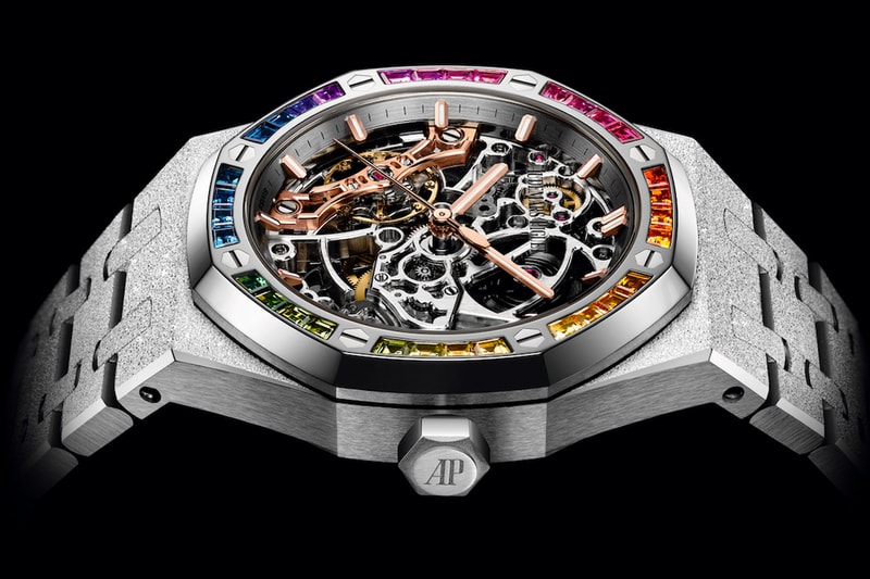 Travis Scott Audemars Piguet Royal Oak Frosted Gold Double Balance Wheel Openworked Rainbow REF 15468BC Info Price