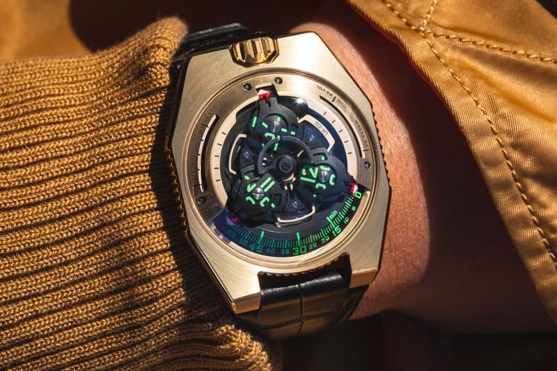 Urwerk UR 100 Gold C3PO Watch Info mechanical watches swiss watches star wars may 4th gold complication watch