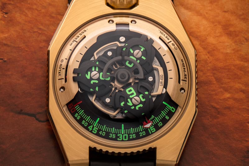 Urwerk UR 100 Gold C3PO Watch Info mechanical watches swiss watches star wars may 4th gold complication watch