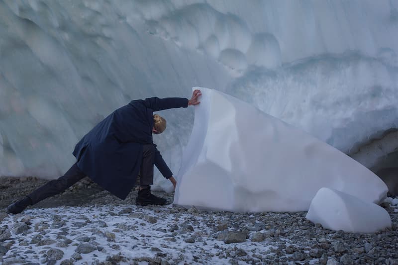 Veilance Fall Winter 2020 Lookbook Ben Zank British Columbia Woods Glacier Snow Ice Forrst Arc’teryx outerwear GORE-TEX Mionn IS Capsule  Coreloft-S Monitor IS SL jackets coats 