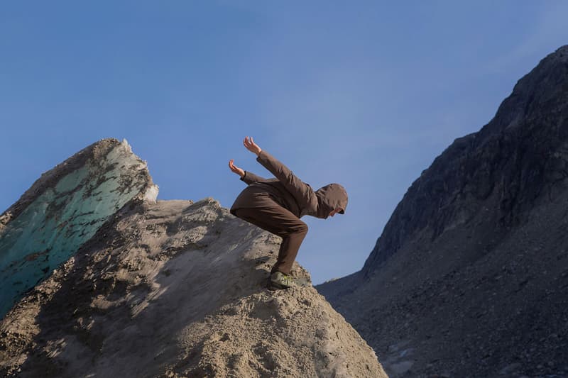 Veilance Fall Winter 2020 Lookbook Ben Zank British Columbia Woods Glacier Snow Ice Forrst Arc’teryx outerwear GORE-TEX Mionn IS Capsule  Coreloft-S Monitor IS SL jackets coats 