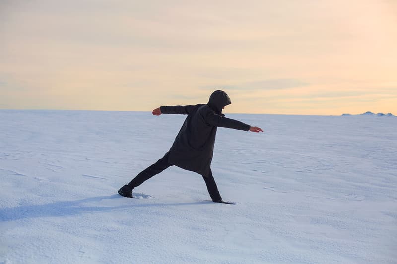 Veilance Fall Winter 2020 Lookbook Ben Zank British Columbia Woods Glacier Snow Ice Forrst Arc’teryx outerwear GORE-TEX Mionn IS Capsule  Coreloft-S Monitor IS SL jackets coats 