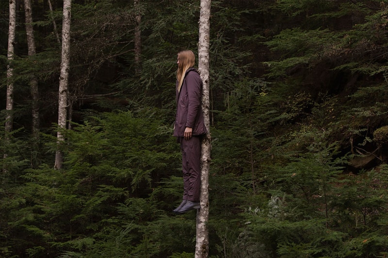 Veilance Fall Winter 2020 Lookbook Ben Zank British Columbia Woods Glacier Snow Ice Forrst Arc’teryx outerwear GORE-TEX Mionn IS Capsule  Coreloft-S Monitor IS SL jackets coats 