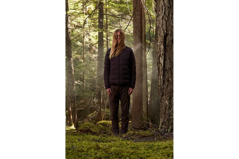 Veilance Fall Winter 2020 Lookbook Ben Zank British Columbia Woods Glacier Snow Ice Forrst Arc’teryx outerwear GORE-TEX Mionn IS Capsule  Coreloft-S Monitor IS SL jackets coats 