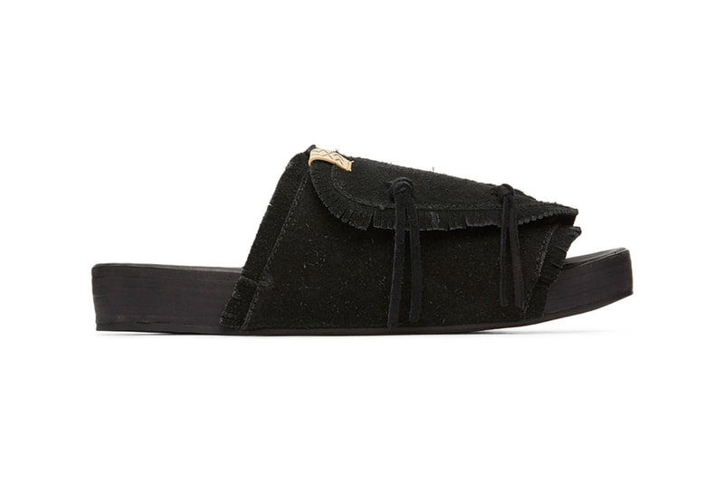 visvim Christo Shaman Folk Sandals in Black FIL ICT Hiroki Nakamura Sandalas Elk Leather Folk Americana Japanese 