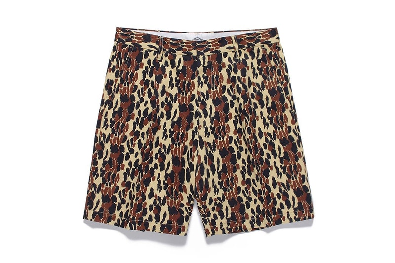 WACKO MARIA Dickies collab Leopard Print Shorts solid colours summer release info
