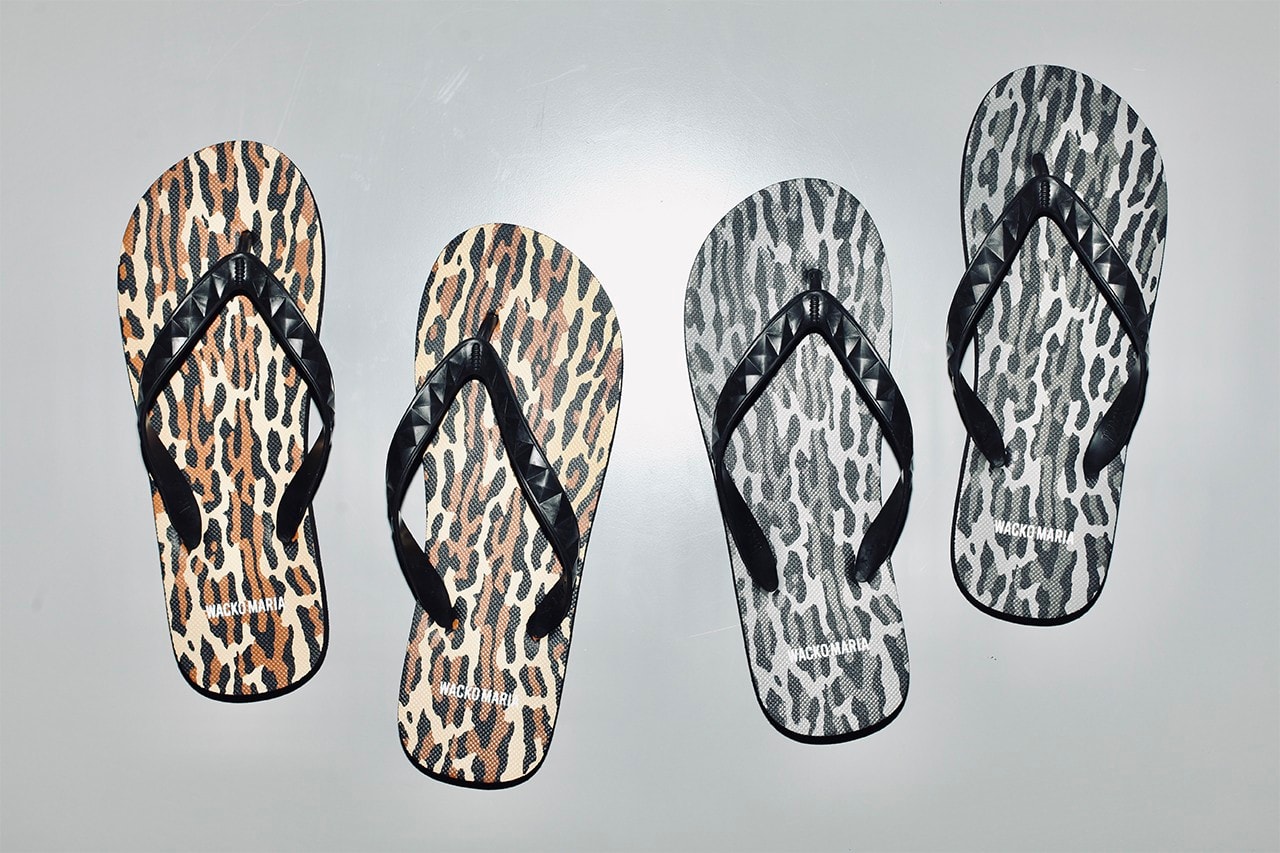 Wacko Maria x Hyan Animal Print Sandals Release Japan summer footwear zebra leopard print Paradise Tokyo 
