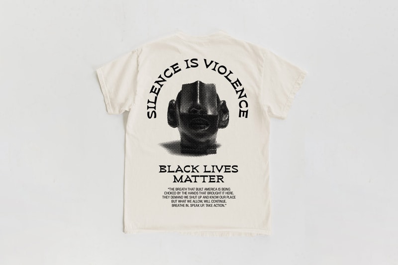 ALLCAPSTUDIO x 18 East 'Silence is Violence' Tee Black Lives Matter Philadelphia Community Bail Fund Covid Bail Out NYC