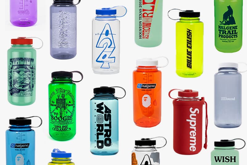 Nalgene Water Bottle Collaboration 32oz Wide Mouth Travis Scott Supreme Bape Online Ceramics PLEASURES Eden Power Corp Stadium Goods Fred Segal Manufacturing T Shirt Blanks Sustainability