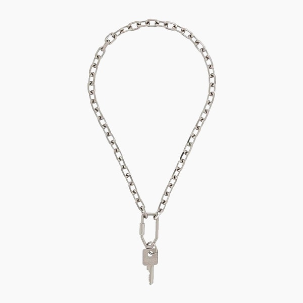 Off-White™ Silver-Tone Key Chain Necklace