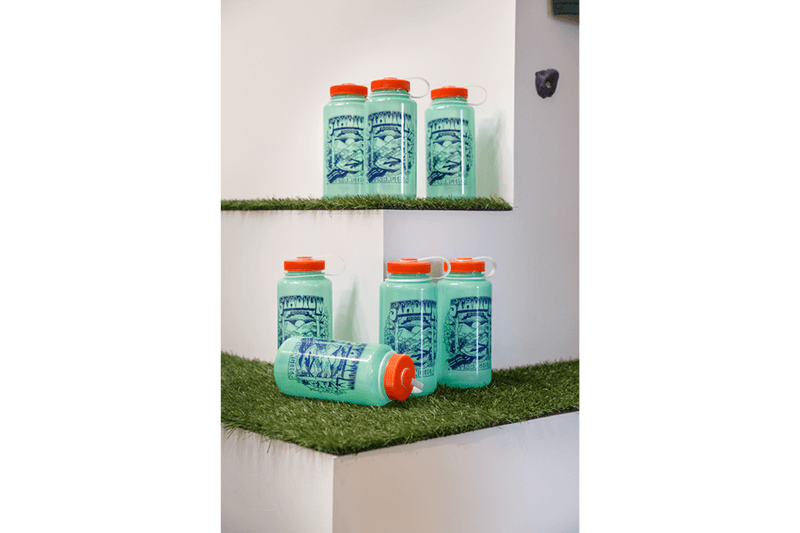 Nalgene Water Bottle Collaboration 32oz Wide Mouth Travis Scott Supreme Bape Online Ceramics PLEASURES Eden Power Corp Stadium Goods Fred Segal Manufacturing T Shirt Blanks Sustainability