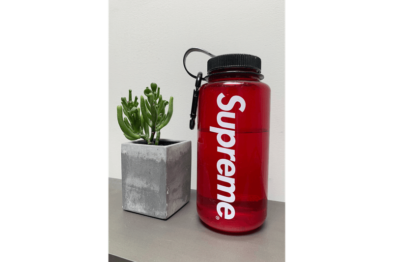 Nalgene Water Bottle Collaboration 32oz Wide Mouth Travis Scott Supreme Bape Online Ceramics PLEASURES Eden Power Corp Stadium Goods Fred Segal Manufacturing T Shirt Blanks Sustainability