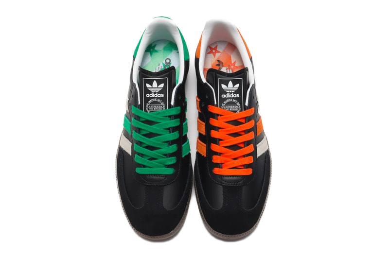 adidas Samba Core Black/Orange FW20 Release trefoil three stripes classic trainers footwear kicks sneakers atmos 