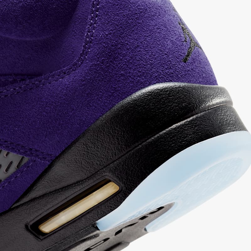 air jordan brand 5 purple alternate grape ice black clear new emerald aqua 136027 500 official release date info photos price store list buying guide