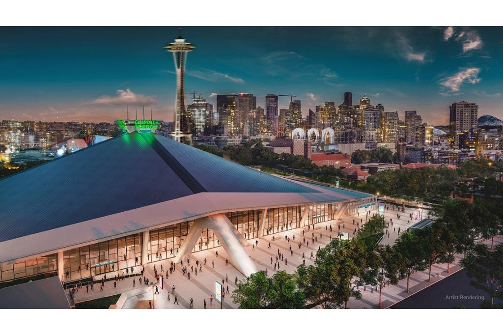 Amazon Names Seattle Venue "Climate Pledge Arena" KeyArena NHL Seattle Oak View Group National Hockey League 