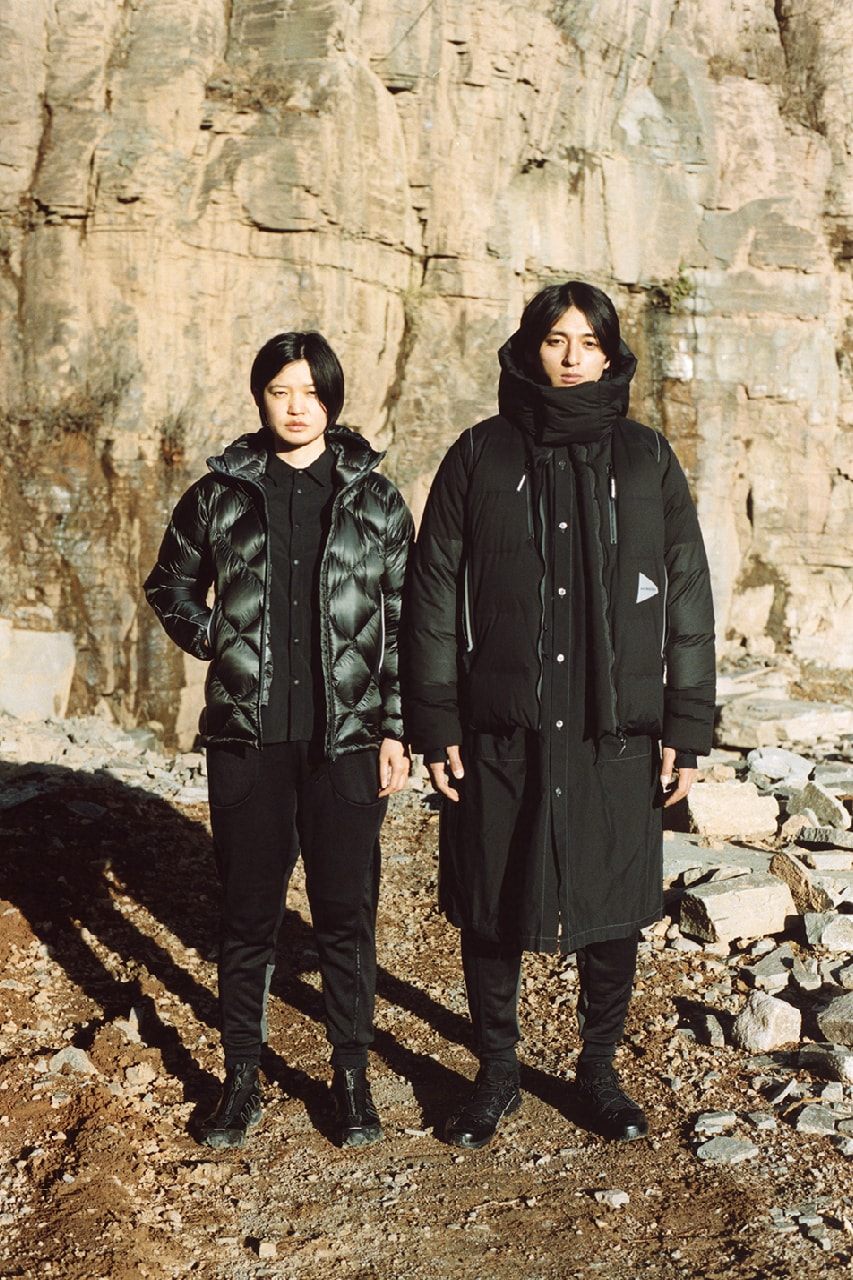 and wander japan label outerwear salomon collaboration fw20 fall winter look book