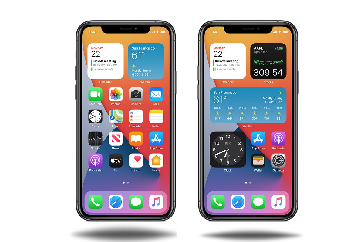 Apple iPhone 11 Pro Max iOS 14 Home Screen Widgets App Library Siri Apple Watch FaceTime Messages Maps