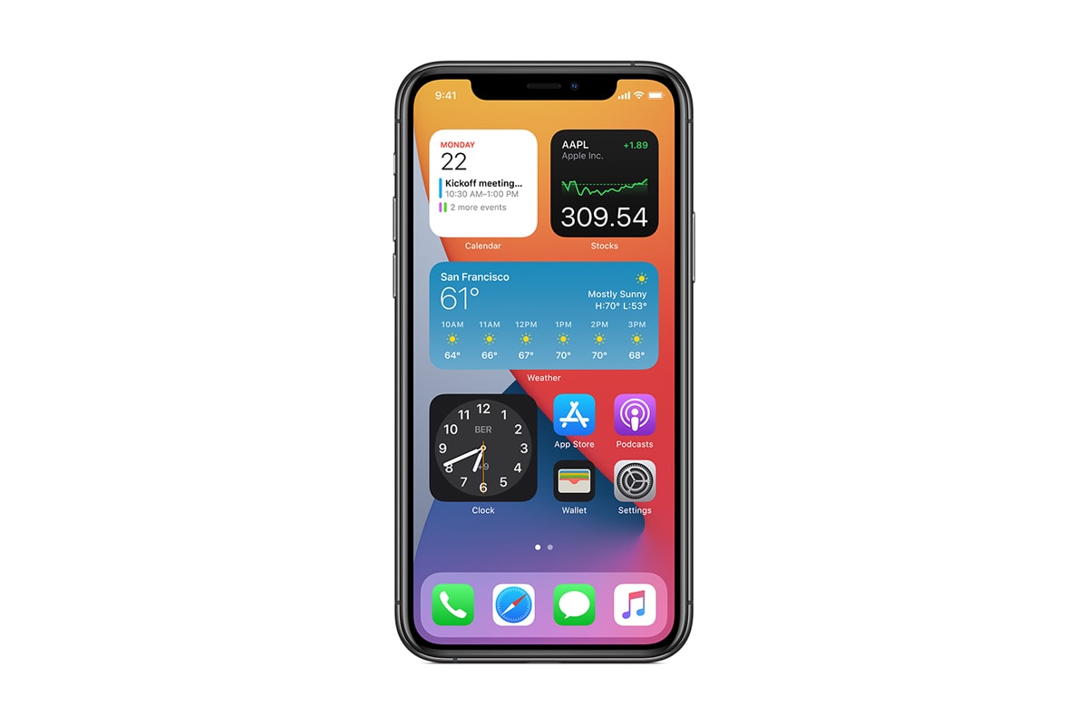 Apple iPhone 11 Pro Max iOS 14 Home Screen Widgets App Library Siri Apple Watch FaceTime Messages Maps