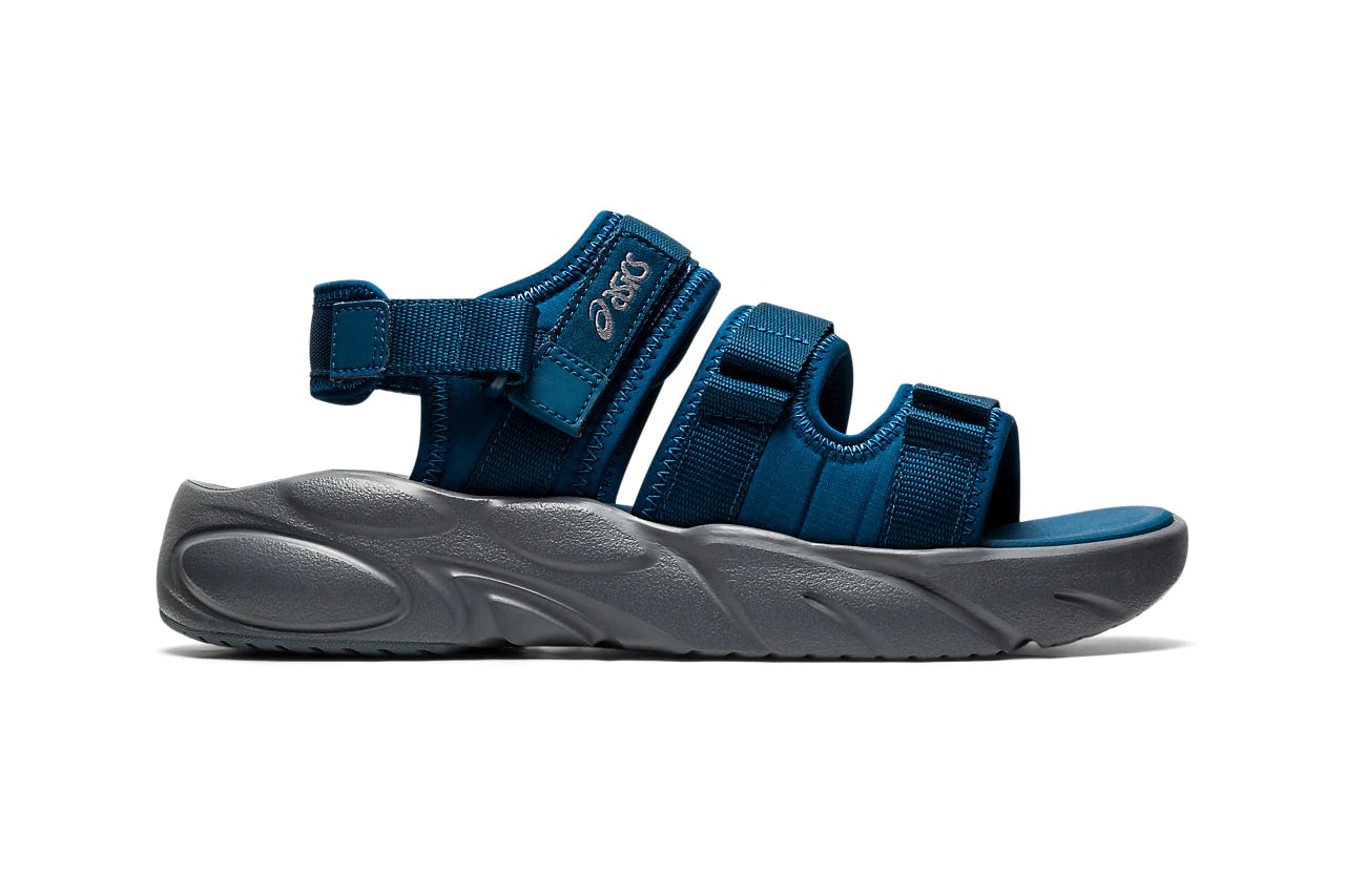 asics gel bondal sandals ss20 gel technology cream mako blue metropolis black info release warm weather sandal
