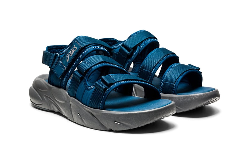 asics gel bondal sandals ss20 gel technology cream mako blue metropolis black info release warm weather sandal