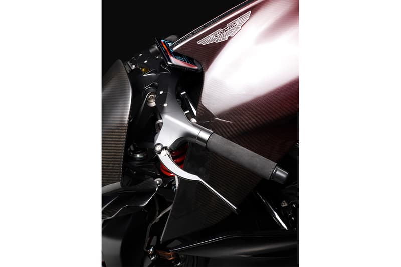 Aston Martin x Brough Superior AMB 001 Motorcycle track only autobike superbike 180 horsepower v-twin motor carbon fiber aluminum frame lightweight