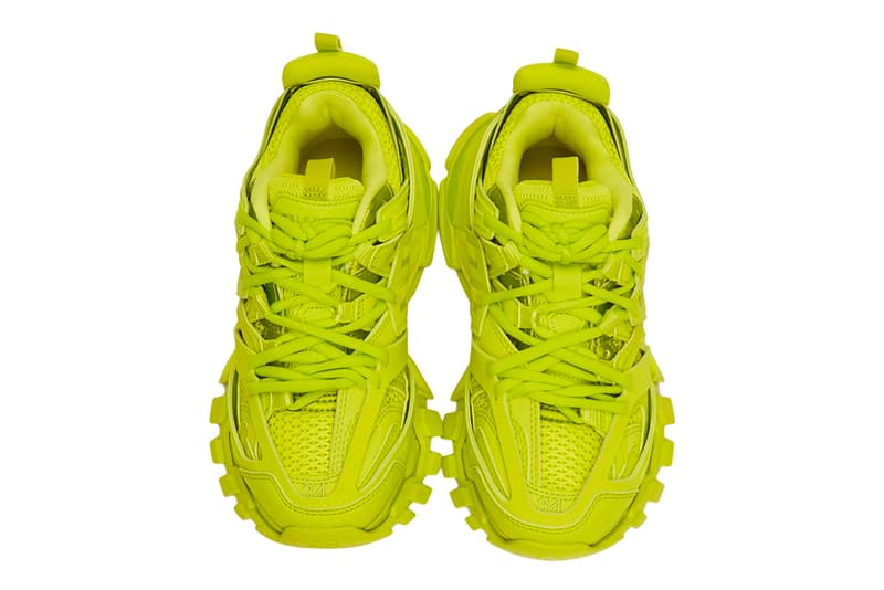 Balenciaga Track2 Acid Lime Sneakers Release Webster footwear shoes kicks trainers luxury fashion bright chunky soles 