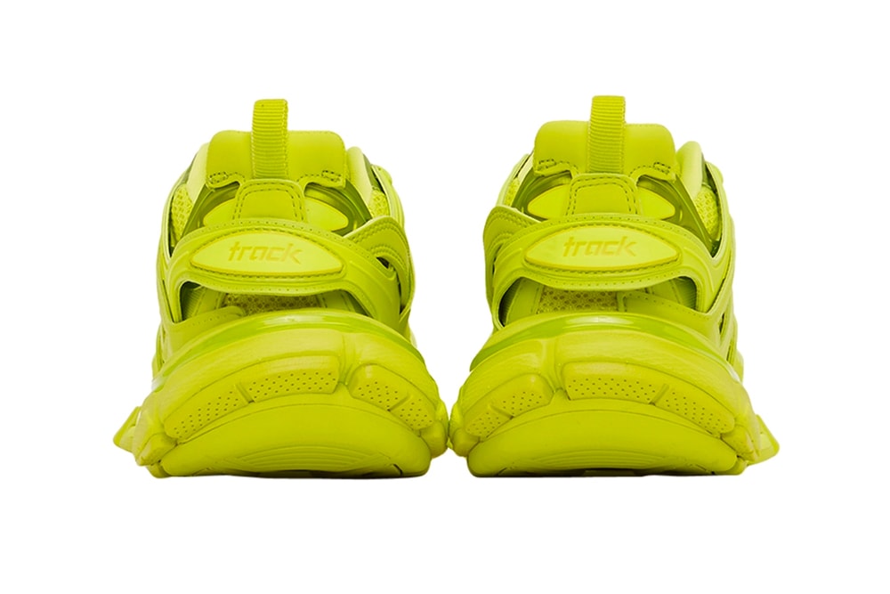 Balenciaga Track2 Acid Lime Sneakers Release Webster footwear shoes kicks trainers luxury fashion bright chunky soles 