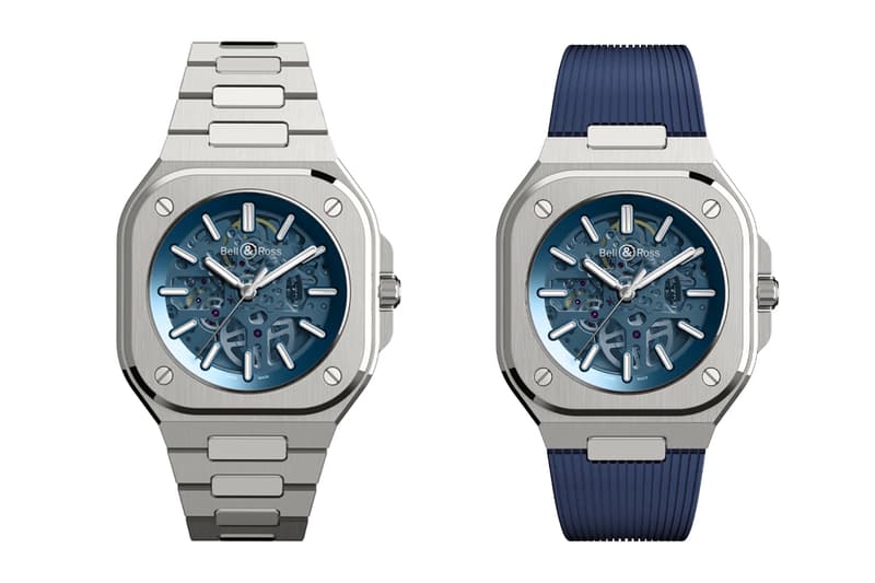 bell ross france french watches accessories br 05 skeleton blue limited edition