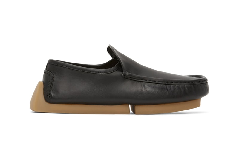 Bottega Veneta Black Driver Loafers SSENSE Lace-up Square Moc Toe Leather Calfskin Shoes 