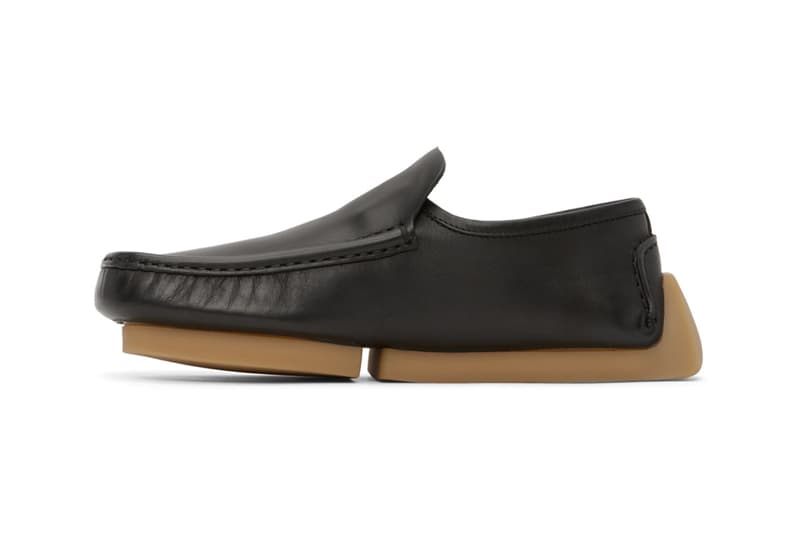 Bottega Veneta Black Driver Loafers SSENSE Lace-up Square Moc Toe Leather Calfskin Shoes 