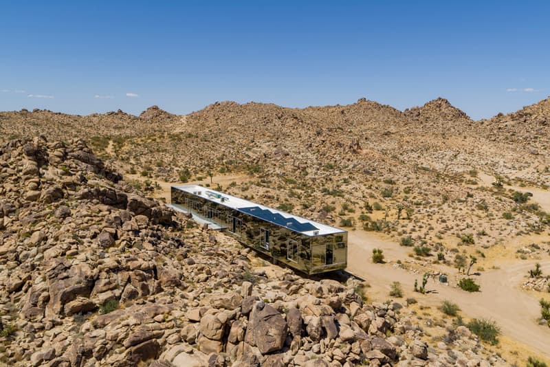 Invisible House Joshua Tree National Park Tomas Osinski Chris Hanley Mirrors Pool Trees Desert