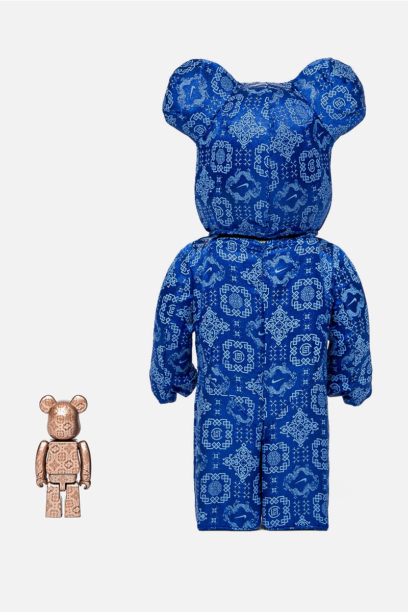 CLOT Nike Medicom Toy ROYALE UNIVERSITY BLUE SILK BE@RBRICK 400 100 Release Info Buy Price Air Force 1 
