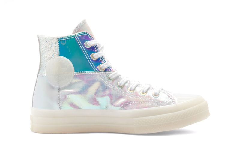 converse chuck 70 iridescent metallic sneaker high top basketball trainer drop release date shiny