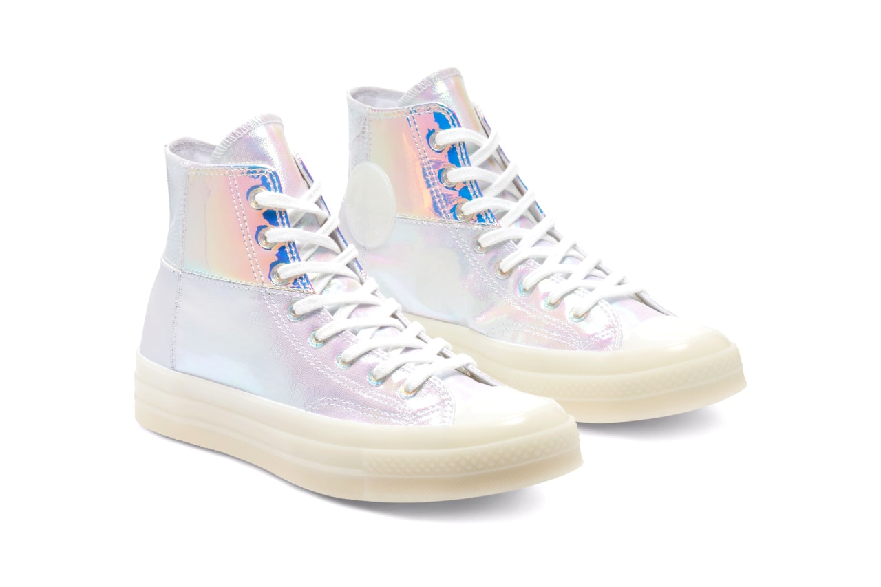 converse chuck 70 iridescent metallic sneaker high top basketball trainer drop release date shiny
