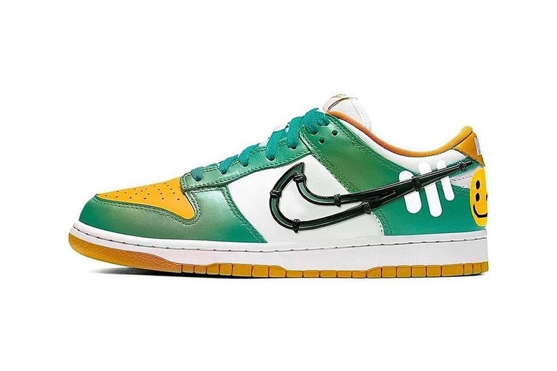 Cactus Plant Flea Market Spiral Sage Green Dunk Low  Cynthia Lu CPFM kicks SB footwear trainers collabs drops sneakers 