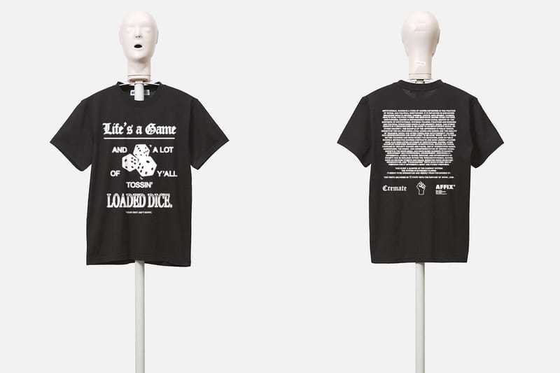 Cremate and AFFIX Unite for "Loaded Dice" #BlackLivesMatter T-Shirts